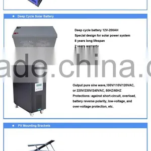 Top Sale ! Good Quality and High Efficiency 5KW 96V Off Grid Solar Power System Kit For Home Use thumbnail-2