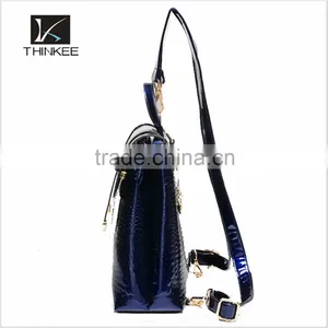 Girls Luxury Pu Leather Crocodile Backpack thumbnail-4