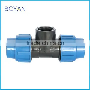 Zhejiang Plastic Pipe Fitting pp Compression Female Tee thumbnail-1