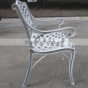 White Black Bronze Outdoor Aluminum Metal Iron Garden Chair thumbnail-4