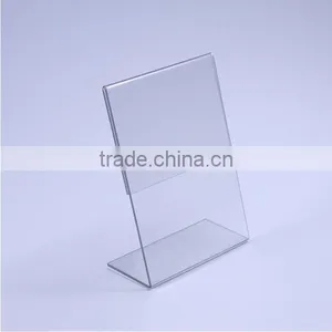 Acrylic L Shape T Shape A5 Menu Holder Card Holder for Wedding thumbnail-4