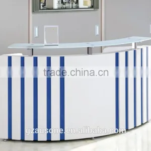 2016 Furniture Hot Sale Curved Small Reception Desk thumbnail-1