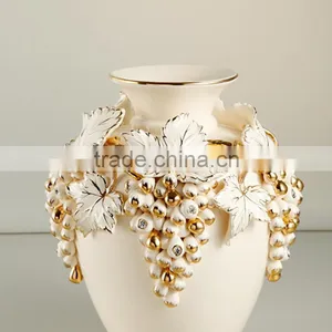 Wholesale Modern Hand Embossed 12"Ceramic Flower Vases thumbnail-2