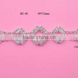 Stock Hot Selling Factory Price Rhinestone Connector for Headband/hairwear(RC-49) thumbnail-1