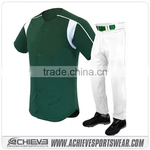 Wholesale Custom Sublimation Baseball Jersey Sublimation Full Button Baseball Jersey thumbnail-3
