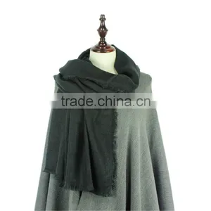 New Arrive Plain Colors Oversize Acrylic Cashmere Men's Pashmina Shawl thumbnail-2
