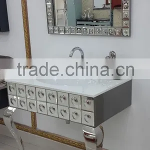 Simple Bathroom Vanity With Glass Mosaic N-002 thumbnail-1