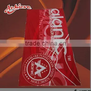 Red Soft Beach Towel With Full Sublimation and Custom Logos thumbnail-1