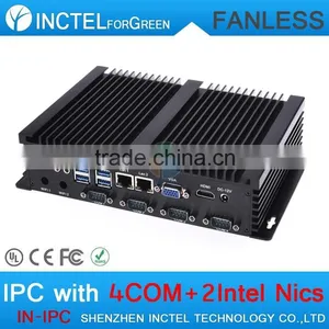 Fanless Single Board Computer USB 3.0 Dual Gigabit 4 COM Auto Boot Intel Celeron C1037U 1.8G 1G RAM 32G SSD thumbnail-2