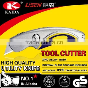 3pcs Trapezoid Blade Zinc Alloy Utility Cutter thumbnail-5