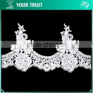 Width 58 Centimeter White Dot Flower Polyester Trimming Lace Dresses thumbnail-5