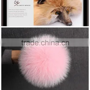 Fox Fur Ball Key Chain / Fur Pom Poms / Fox Fur Keychain thumbnail-1
