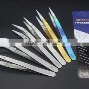 Precision Stainless Steel Tweezers/ Head-changed Resistant Tweezers Stainless Steel Ceramic Tweezers thumbnail-3