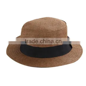 Wholesale Custom Straw Boater Hat thumbnail-4
