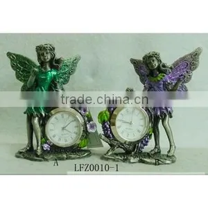 Pewter Fairy Clock thumbnail-1