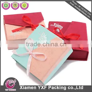 Jewerly Paper Board Paper Packaging Box With Ribbon thumbnail-1