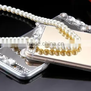 Mirror Case for Iphoen 6 6 Plus 5s Luxury Gold Bling Diamond Soft TPU Case Ultra Slim Phone Back Cover thumbnail-3