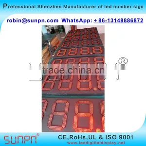 Asian Led Digital Gas Price Display 8.8.8.8 (12inch ) R/W/Y/W/B Color thumbnail-1