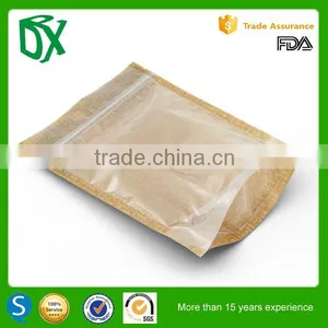 Hot New Products for 2016 Lamination Material One Side Paper One Side Transparent Clear Stand up Pouch With Zipper for Nut thumbnail-3