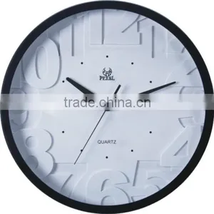 Pearl Quiet Sweep Wall Clock PW230 With 3D Numbers thumbnail-1