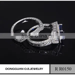 Hot Sale Handmade Engagement CZ Ring 925 Silver With Rhodium Plated Jewelry Wholesale thumbnail-4
