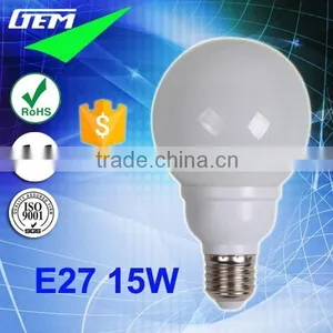 2700-6500K Energy Saving Bulb CFL Ball Lamp E27 15W Globe thumbnail-1