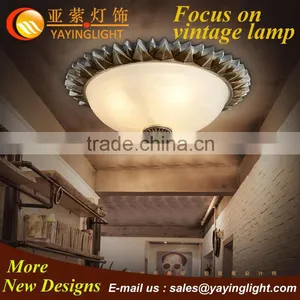 Simple Iron Ceiling Lighting, Industrial Style Glass Ceiling Lamp,vintage Armor Ceiling Lamp Lighting thumbnail-1