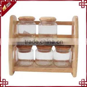 Classic Multifunction Double Kitchen Beech Spice Rack Wk30071130 thumbnail-1