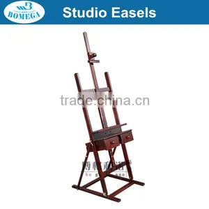 in Stock European Style Antique Wooden Easel Stand With Drawer thumbnail-1