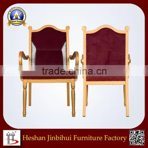 New Design Popular Hotel Antique Wooden Arm Chair thumbnail-1