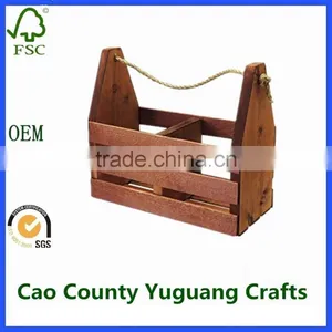 2 Pack Bottle Carrier Cheap Wooden Craft Beer Growler Bottle Beer Carrier thumbnail-1