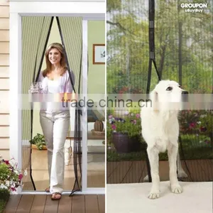 2016 New Magnetic Curtain Door Mesh Magnetic Fastening Hands Free Fly Bug Insect Screen thumbnail-1