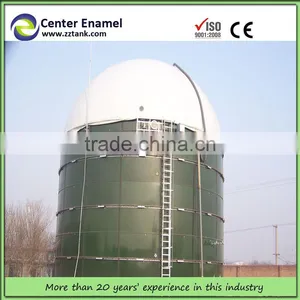 Anaerobic Reactor Enamel, Commercial Glass Fused Steel Tank for Biogas Treatment With Membrane Roof thumbnail-1