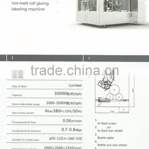 HR 1G-18 Fully Automatic Hot Melt Glue Bottle Labeling Machine thumbnail-2
