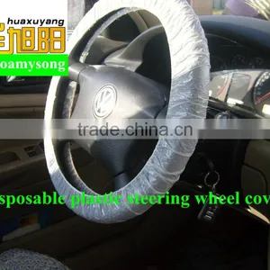PE Plastic Disposable Elastic Band Car Steering Wheel Cover to Protective Clean thumbnail-4