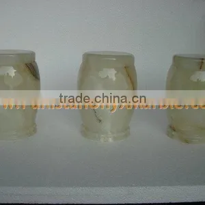 PAKISTANI CHEAP EXPORT QUALITY URNS ONYX MARBLE HANDICRAFTS thumbnail-4
