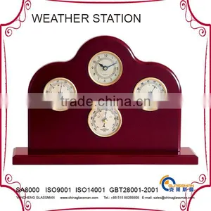 Indoor Multifunction Weather Station YG1610 With Wood Base thumbnail-1
