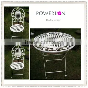 Antique White Metal Table Stands thumbnail-1