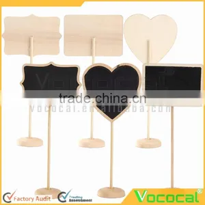 10 Pcs Mini Wood Blackboard Chalkboard Easel With Stand And Sturdy Thick Base thumbnail-1