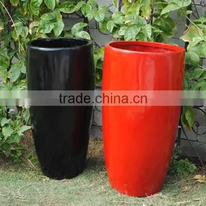 Fiberglass Garden Round Flower Planter thumbnail-2