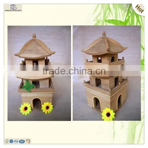 Paper Bird House Three Layer Wood Chinese Tower thumbnail-1