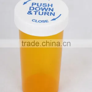 Plastic Child Resistant Push Down and Turn Vials thumbnail-1