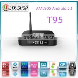 New Arrival Patented T95 Android 5.1 AML S905 Quad Core 1+8GB Powerful TV Box Best-selling In U.S.A/European/Asia thumbnail-1