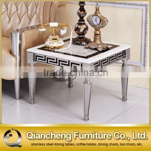 Chinese Marble Side Table Metal Base Sideboard thumbnail-2