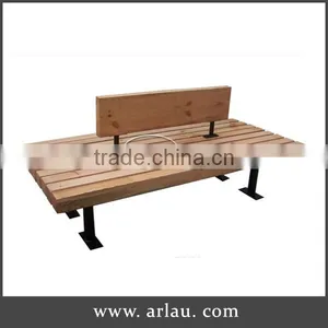 Outdoor Garden Double Backrest Wooden Benches thumbnail-1