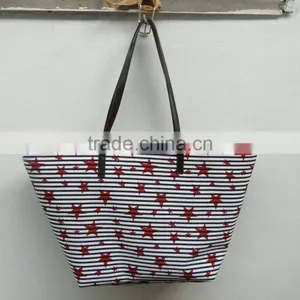 Fashion Canvas Bag With Star Pattern thumbnail-3