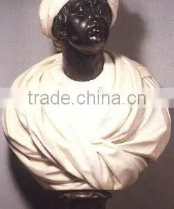 Custom African Style Hand Carved Sculpture Marble Bust for Sale thumbnail-6