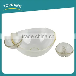 Hot Sale Fashion Eco Friendly AS Clear Salad Bowl With Server thumbnail-2