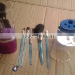 Plastic Case Package Travel Makeup Brushes Cheap Cosmetic 5pcs Make up Tools Factory thumbnail-1