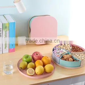 Round Plastic Storage Box With 5 Dividers thumbnail-1